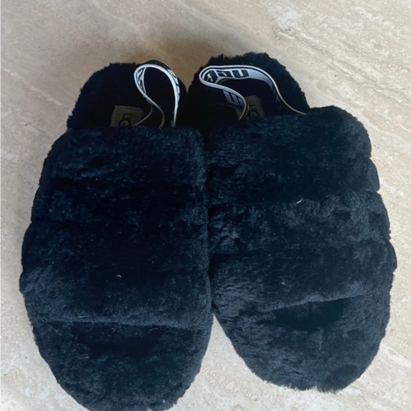 Black Ugg Slippers - Picture 2 of 3